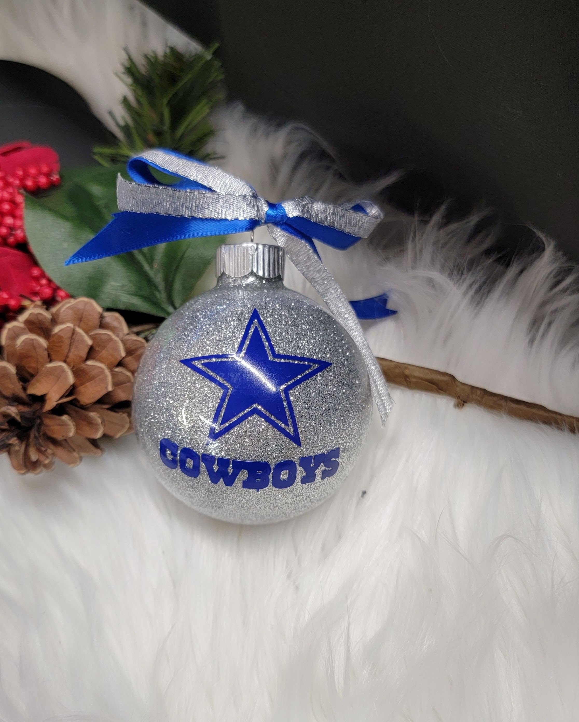 Cowboys Christmas Ornament Plastic