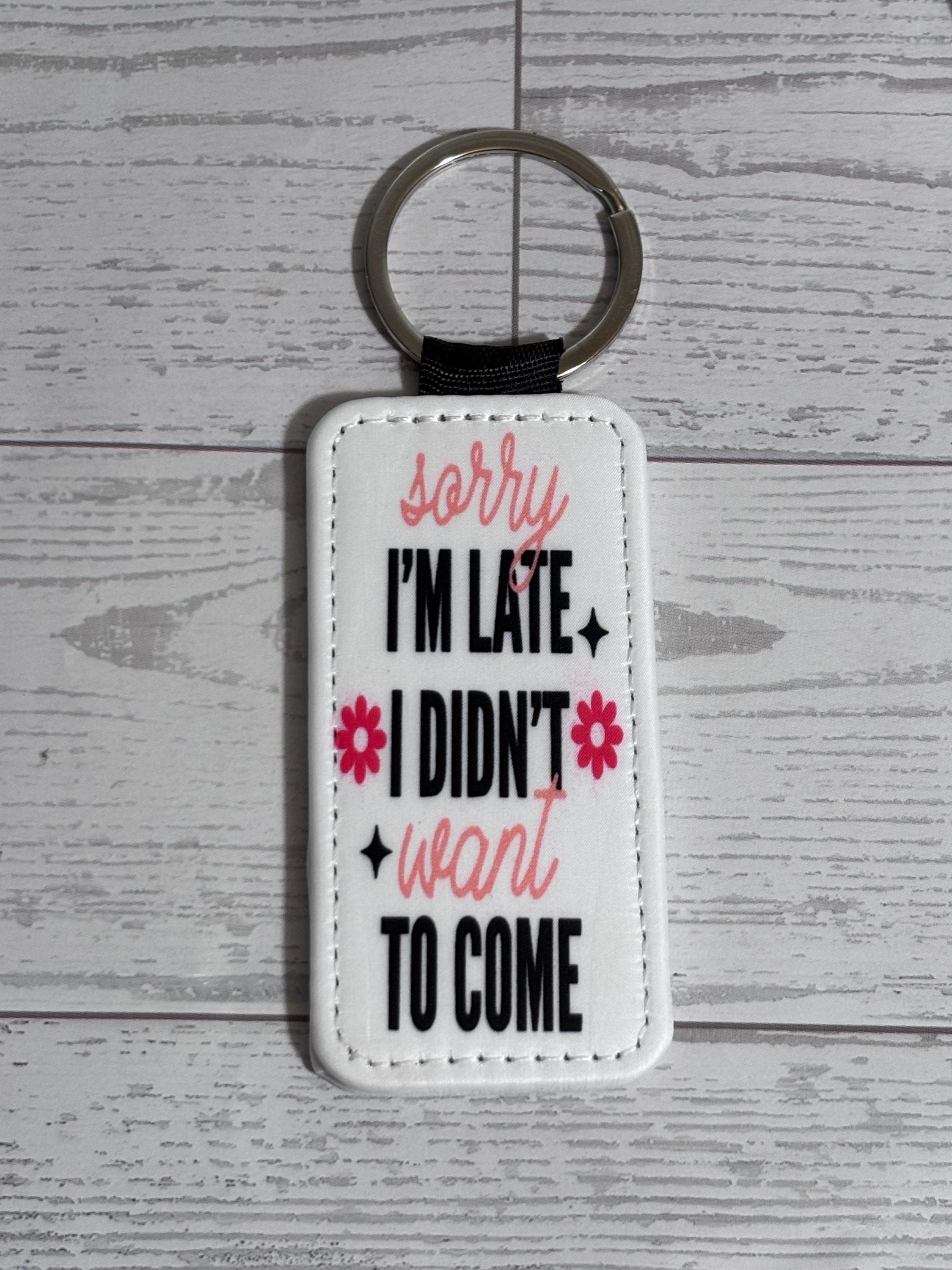 Keychain Leather key Chain Dog Funny Keychain Mom Bruh Reading